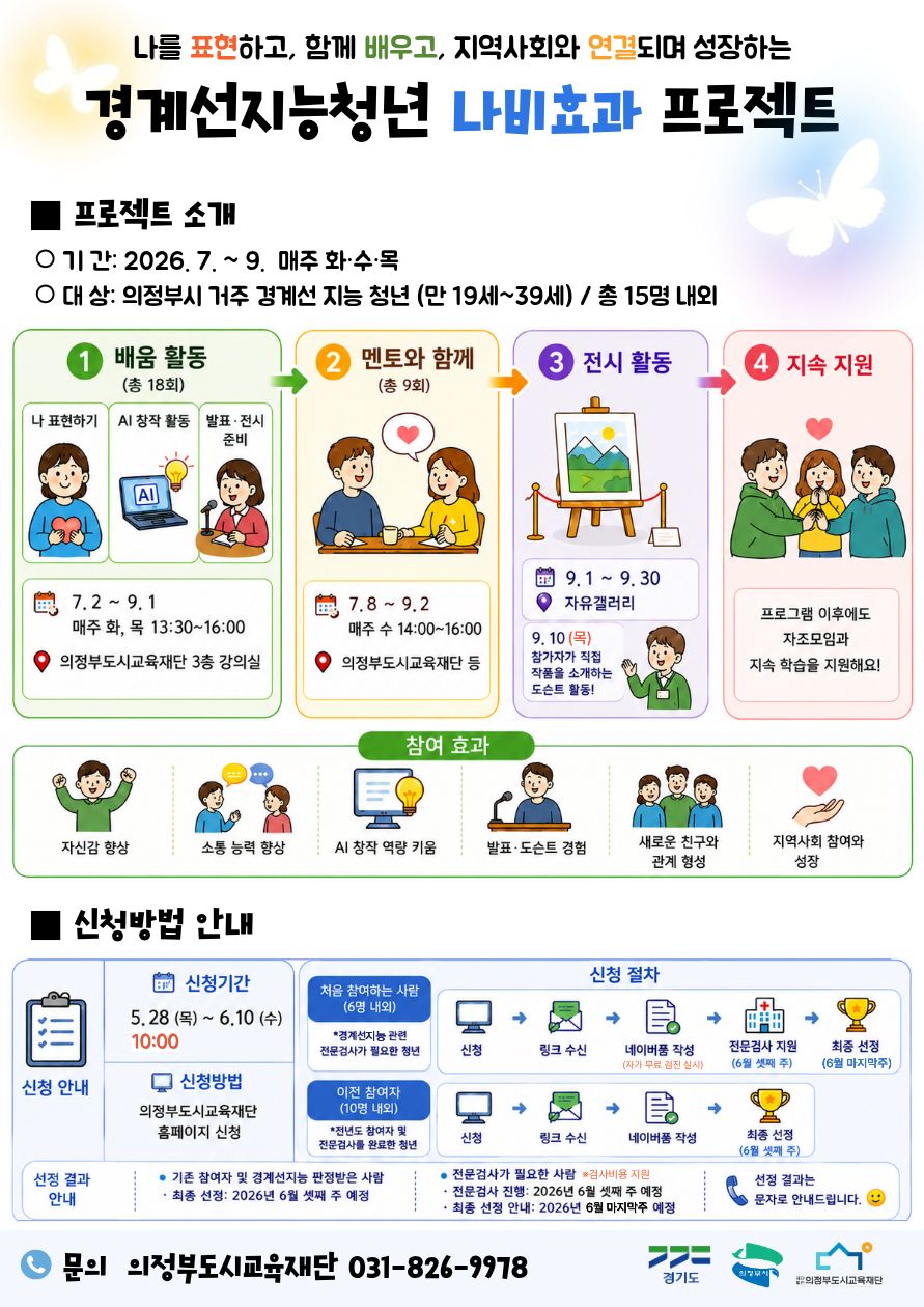 [안내문] 경계선 지능청년 나비효과 프로젝트