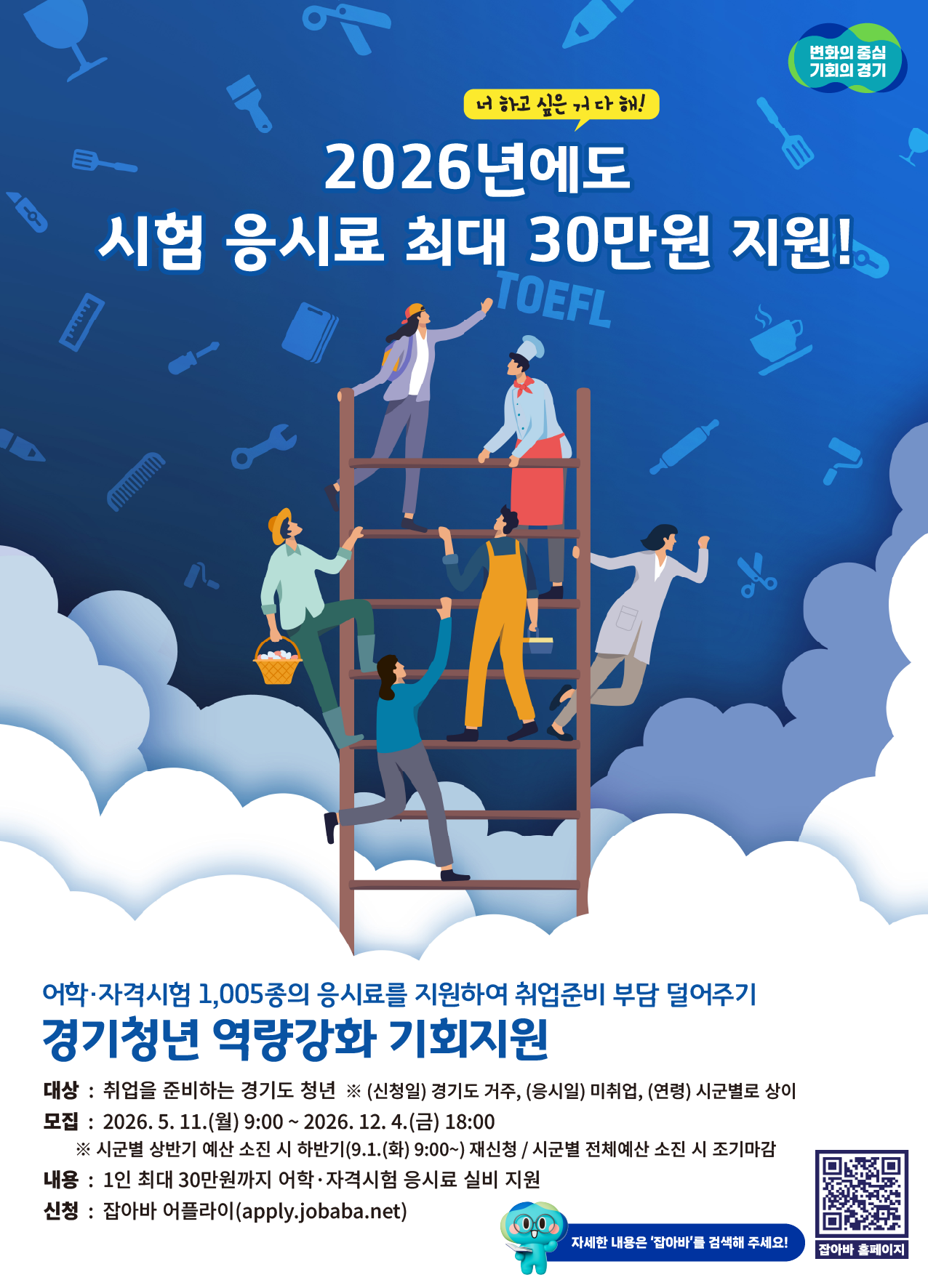 2026년 경기청년 역량강화 기회지원 사업 포스터(세로)
