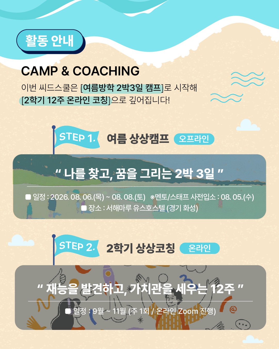 북한배경 청소년 진로·정서 멘토링 캠프 ‘상상캠프’  대학생 교육봉사자 및 현장담당자 모집 카드뉴스 (6)